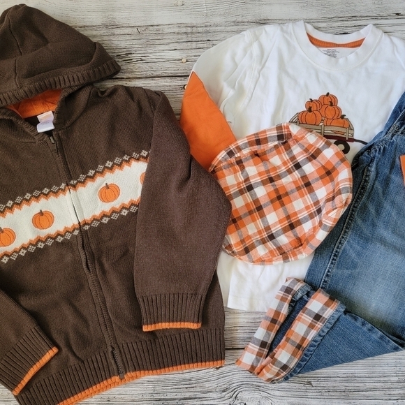 Gymboree Pumpkin Fall Harvest Outfit VGUC 5T - Picture 1 of 9